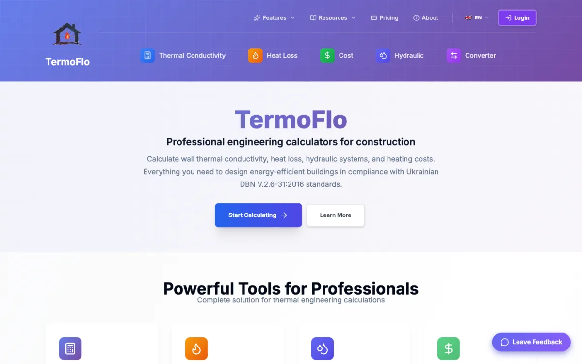 Termoflo platform screenshot